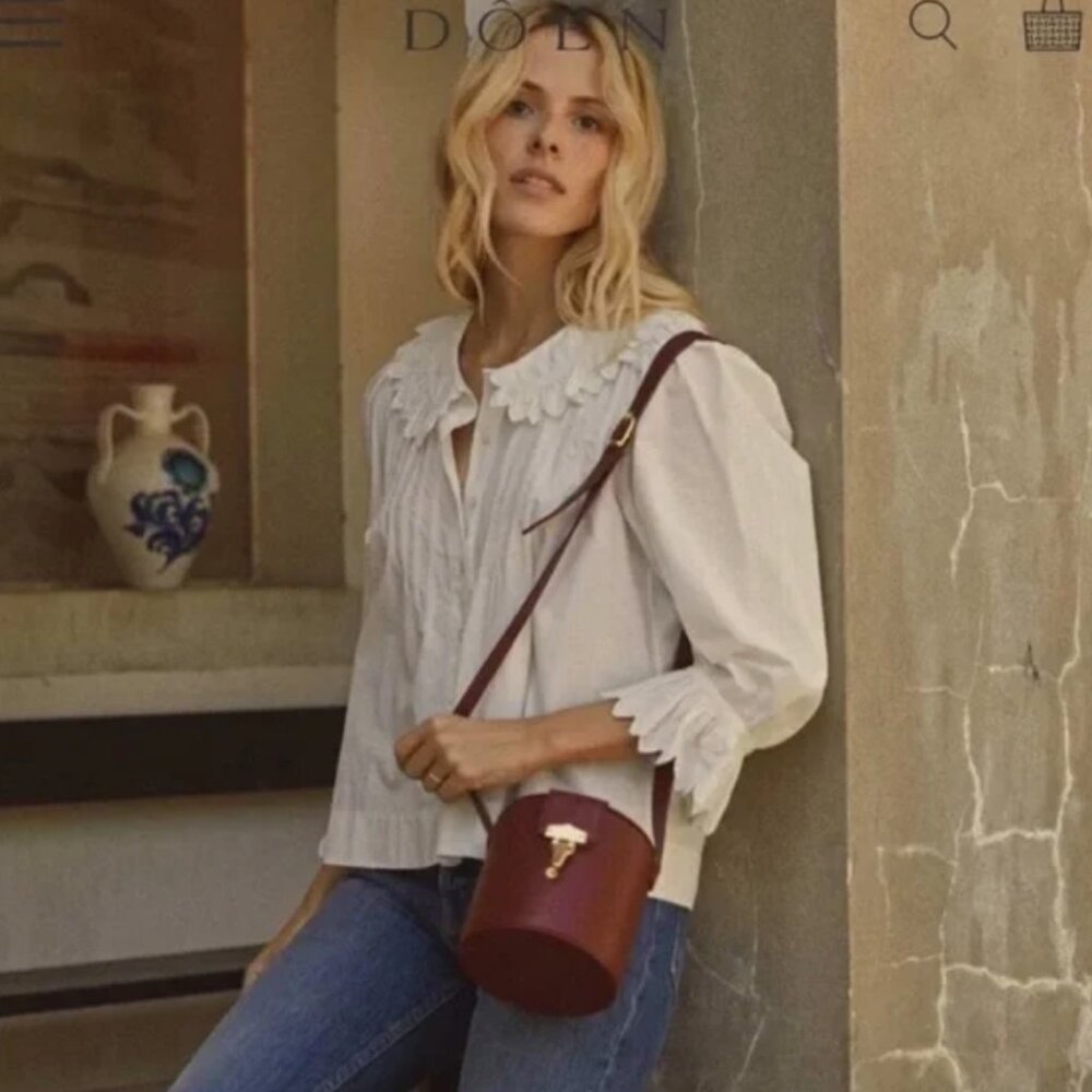 Doen Sylvie Red leather purse crossbody bag - Picture 5 of 5